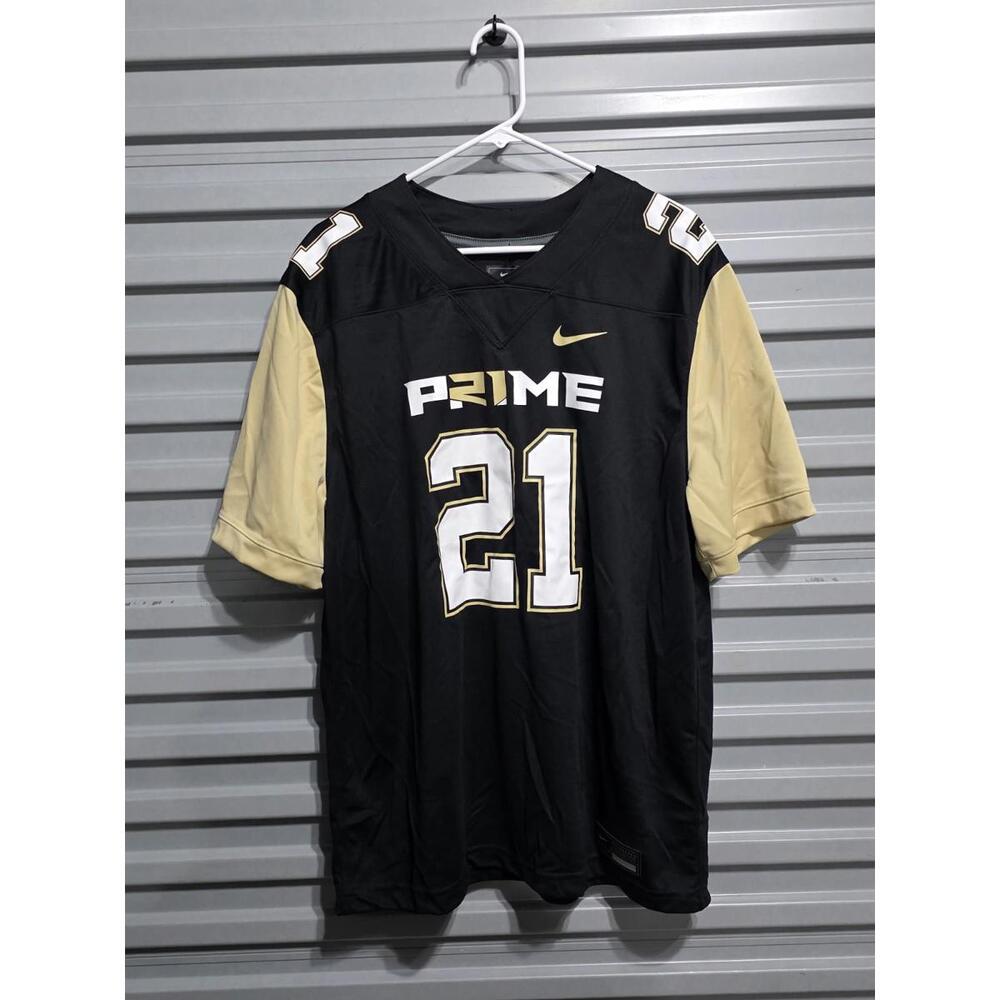 Nike Dri-FIT Coach Prime #21 Deion Sanders 2.0 Mens Sz XL Black Colorado Jersey
